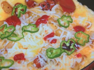 ピザ風!じゃがいもとソーセージの卵焼き