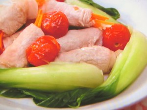 新ショウガの肉巻き蒸し