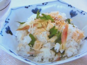 ほたて貝柱の混ぜ寿司