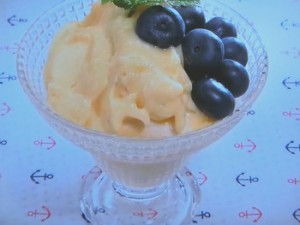 しょうがレモン氷とマンゴーのお手軽ジェラート