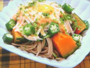 冷やしトマトとろろそば