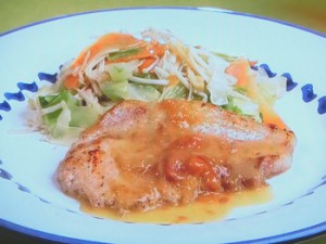 豚肉のソテー 梅バターソース