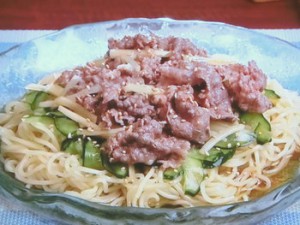 牛肉と新しょうがの冷やし中華