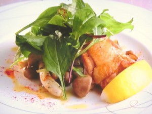 鶏もも肉ときのこのソテー