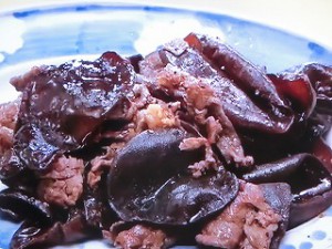 キクラゲの肉炒め