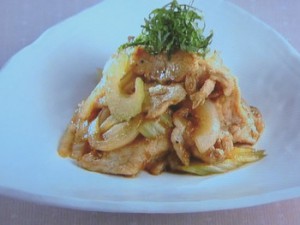 豚肉のしょうが焼き 梅風味