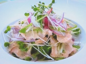 もこみち流 鶏むね肉と水菜のサラダ
