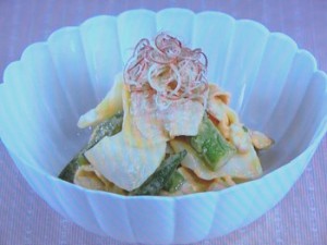 いかと豚肉のぬた和え