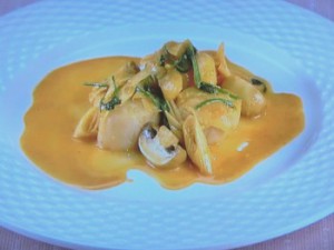 帆立貝のオリエンタル風