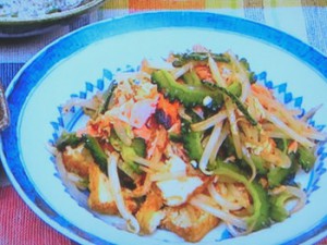 ゴーヤと鮭のチャンプルー