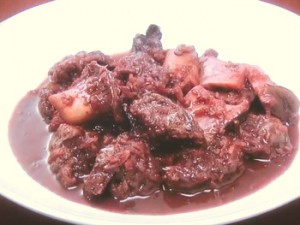 レバーの赤ワイン煮