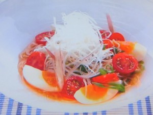 さっぱり薬味とトマトめんつゆのぶっかけそうめん