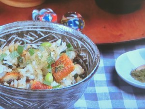 枝豆とうなぎの混ぜごはん