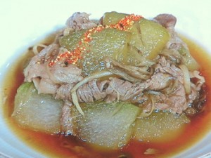 とうがんと牛ごぼうの甘辛煮