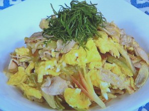 豚肉の香味卵炒め