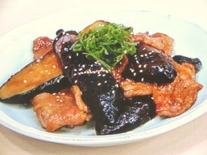 ナスと豚肉の照り焼き
