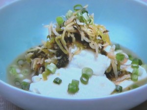 豆腐としらすの香味和え