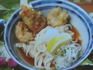 冷やしとり天うどん