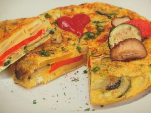 夏野菜のスパニッシュオムレツ
