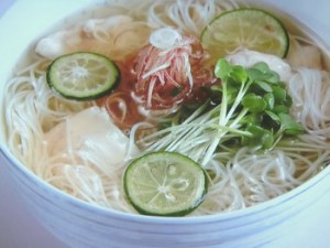 鶏のすだちそうめん