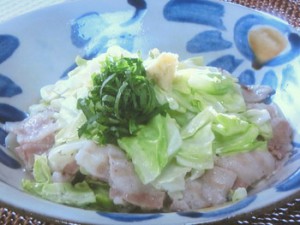 豚バラとキャベツの重ね蒸し煮