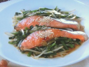 野菜たっぷりさけの蒸し煮