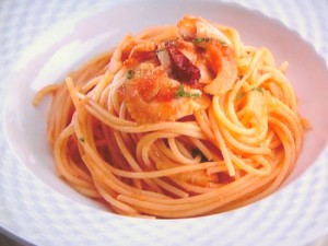 白身魚のスパゲッティ