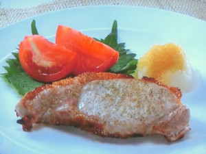 豚肉のグリル焼き おろしソース