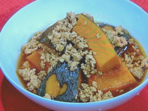 かぼちゃのカレーそぼろ煮