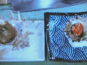 サザエのつぼ焼き&サザエと大和芋のつぼ焼き