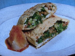 オクラ納豆のお揚げ焼き