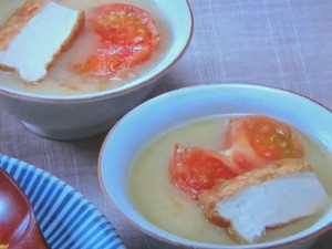 厚揚げとトマトの白味噌仕立て
