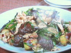 なすと豚肉のザーサイ炒め