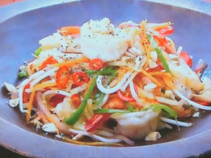 もこみち流 細切り野菜の炒め物
