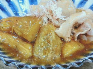 豚肉と焼きナスの煮びたし
