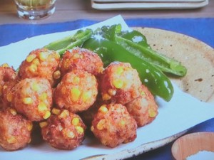 えびとコーンの揚げだんご