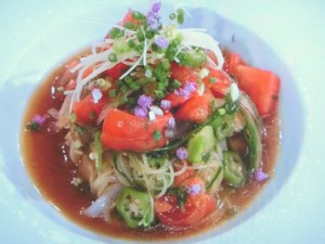 いかそうめんの冷製パスタ