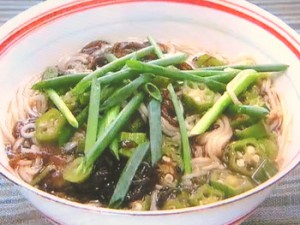もこみち流 もずくとオクラのにゅうめん