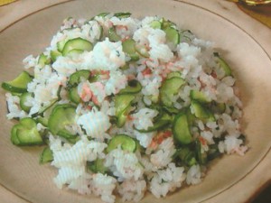 梅干しときゅうりのチャーハン