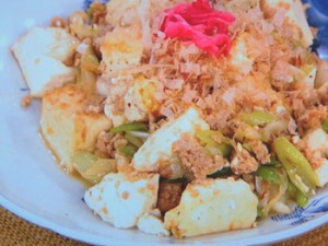 鶏そぼろ豆腐炒め