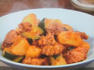 豚肉とズッキーニのコチュジャン煮