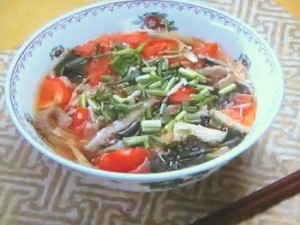 中華風トマトうどん
