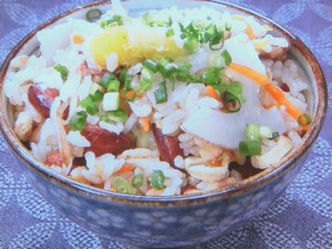 ハニーナッツの炊き込みご飯