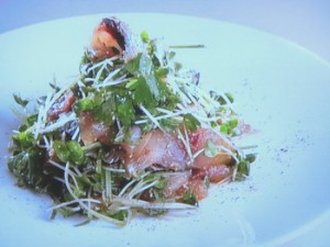 中華風あじの刺身