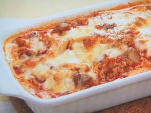 豆腐ときのこのミートグラタン