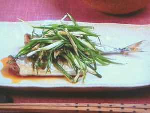 焼きさんまの香味ソース