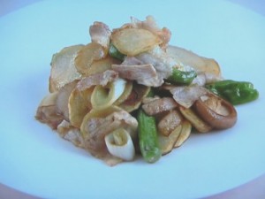 じゃがいもと豚バラの炒めもの