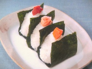 おにぎり3種(梅干し、さけ、たらこ)