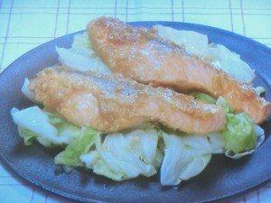 さけのキャベツ蒸し