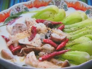 もこみち流 チンゲンサイときのこと鶏ささみのクリーム煮